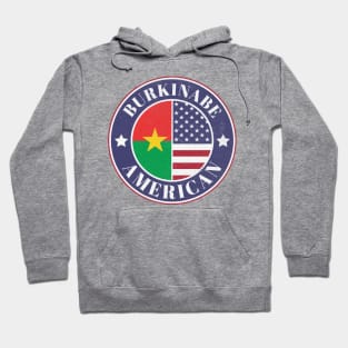 Proud Burkinabe-American Badge - Burkina Faso Flag Hoodie